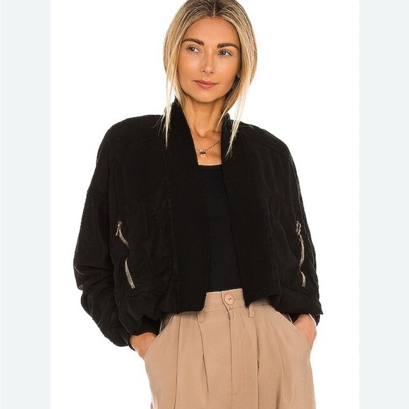 Young Fabulous & Broke Jackets & Blazers - Young Fabulous & Broke/ Fara black reversible, utility cropped/ Size US S